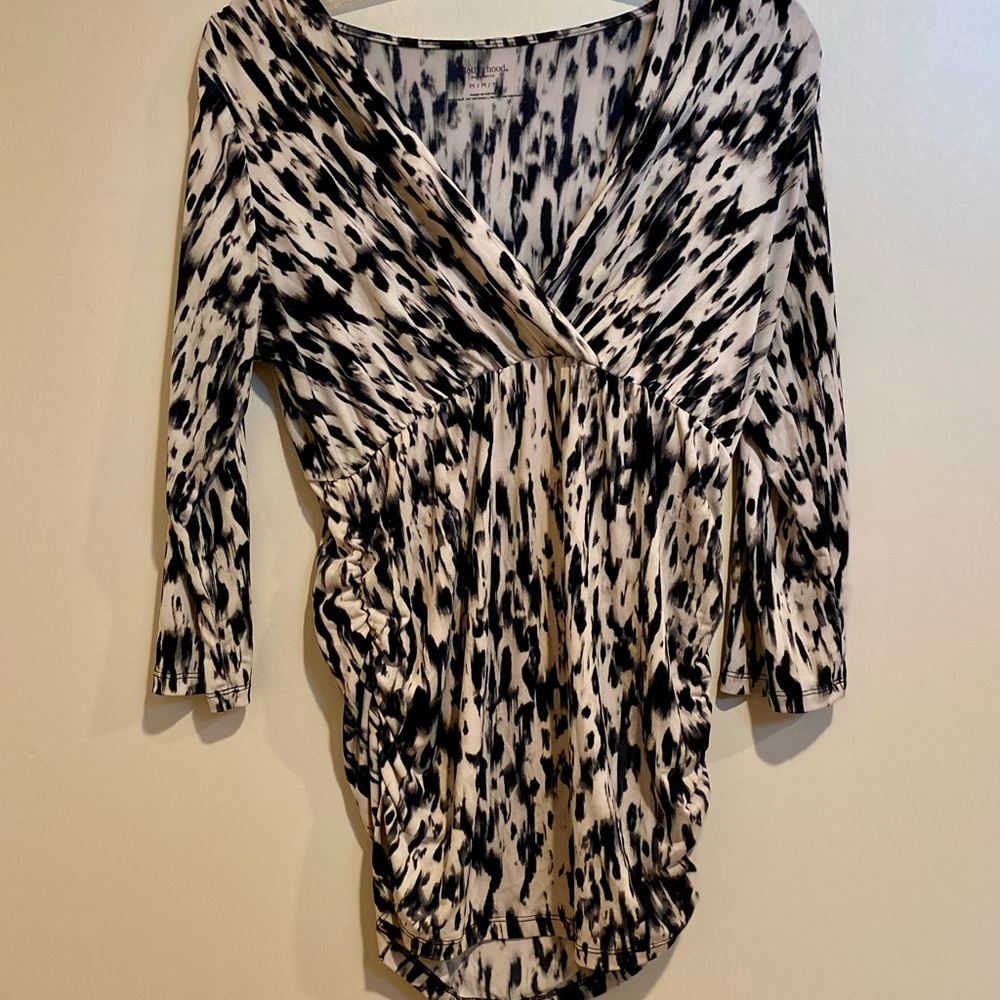 Motherhood maternity quarter sleeve blouse